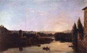 Thomas Cole Blick auf den Arno oil on canvas